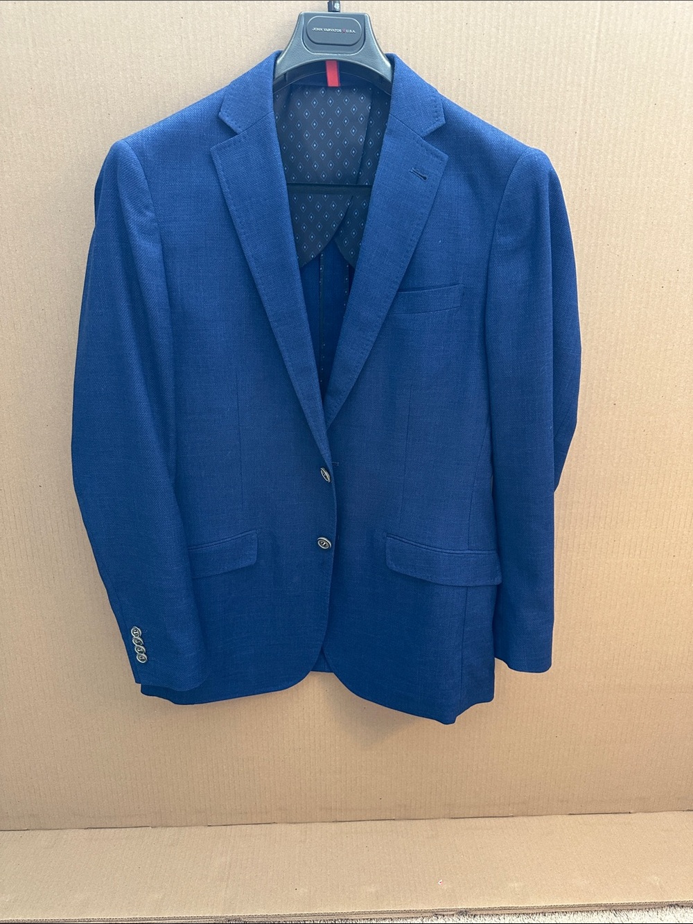 Men's Navy Blue Two-Button Sport Coat